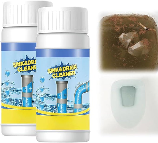 2026 New Multi-functional Sink & Drain Cleaner Powder Quick Foaming Heavy Duty Clog Remover for Kitchen Bathroom (2PC)