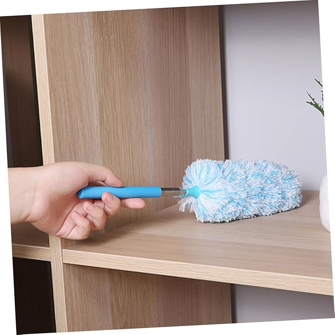 Extendable Microfiber Duster with Bendable Head Household Cleaning Tool for Dusting Blinds Furniture and Windows Material for Long Term Use