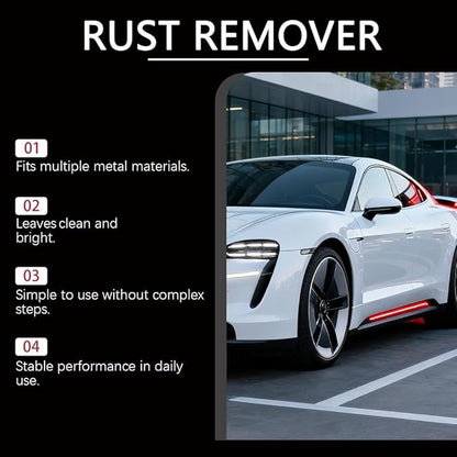 Rust Remover Spray, 3.38 Fl.oz Car Scratch Remover, Iron Stain Cleaner, Rust Dissolver for Multiple Surfaces Metal, Tools, Cars, Chains