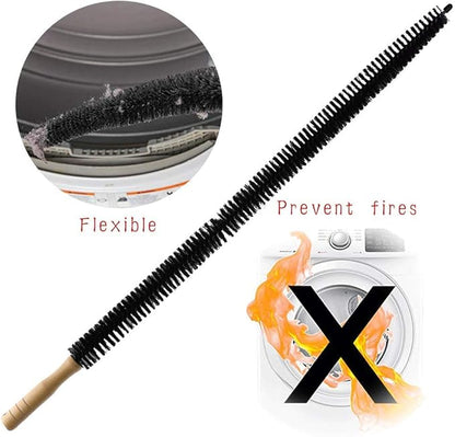 Dryer Vent Cleaner Kit -30inch Clothes Lint Trap Long Flexible Pipe Refrigerator Coil Brush and 24.4inch Flexible Crevice
