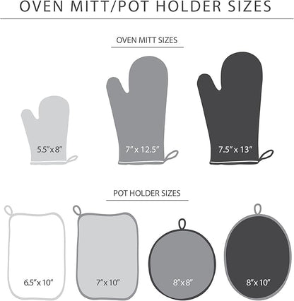 KitchenAid Beacon Two-Tone Non-Slip Oven Mitt Set, Passion Red/Bordeaux, 5.75"x13", 2 Piece