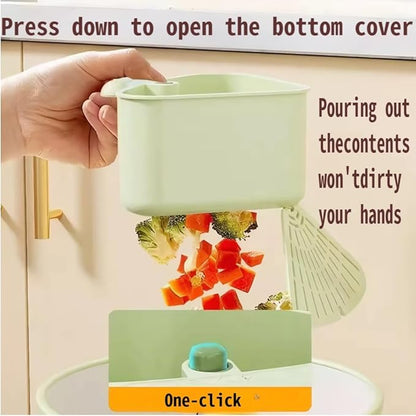Corner Sink Strainer Basket with Suction Cups, Automatic Dumping Collapsible Food Drainer, Kitchen Sink Food Waste Catcher with Strong Hold Base (Lemon Yellow)