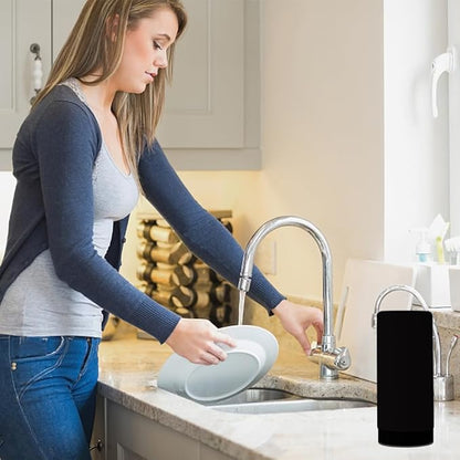 Dish Soap Squeeze Bottle,240ml Silicone Squeezable Refillable Dish Detergent Dispenser,Leakproof Kitchen Dishwashing Liquid Bottle,for Hand Soap,Shampoo,Conditioner,Lotions(Black)