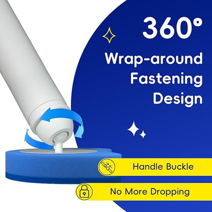 Newlonis® Disposable Toilet Brush with 8 Refills, Wall-Mounted Toilet Bowl Cleaning Wand, Toilet Brush with Holder