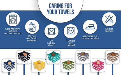 AMOUR INFINI Dish Cloths for Washing Dishes Set of 8 - Highly Absorbent, Super Soft Kitchen Dishcloths - Reusable Quick Dry Dish Rags for Cleaning & Drying Kitchen Linens (12x12 Inch - Yellow)