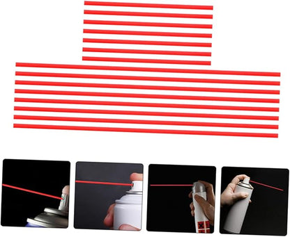 Uonlytech 40Pcs Convenient Spray Can Tubes with Long Nozzle Extensions for Rust Remover Lightweight Portable Plastic Spray Tube for Accurate Maintenance Access Hard to Reach