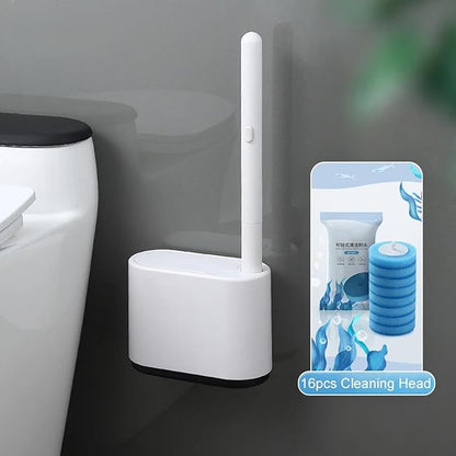 Toilet Cleaner Brush - Toilet Bowl Brush, Toilet Brush for Wall | Deep Clean Toilet Bowl Scrubber, dureble Bristles Ergonomic Handle Compact Design, Bathroom Cleaning Tool, Hygienic Storage Solution