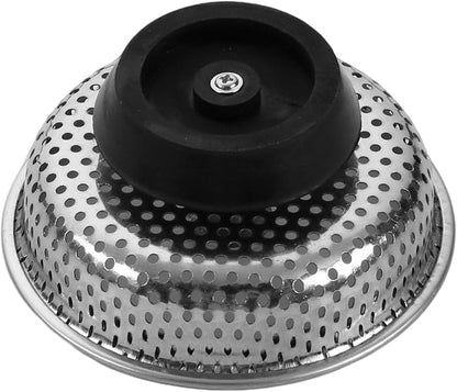 Kitchen Sink Stainless Steel Basket Strainer Replacement with Flat Bottom Rubber Stopper, 3.25 Inch, Indoor and Outdoor Kitchen Sink Strainer
