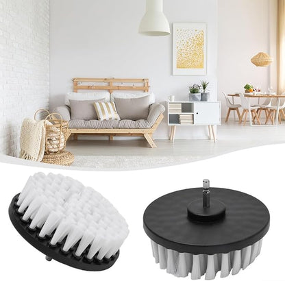 Inch Soft Bristle Electric Drill Brush Cleaner Attachment for Carpet, Rug, Leather Upholstery, Sofa, Chair, and Furniture Cleaning — Compatible with All