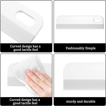8.6" Bathroom Squeegee Kitchen Countertop Squeegee for Shower Small Silicone Squeegees for Glass Doors Window Cleaning Scraper for Mirror Sink Counter Bathroom, White Grey