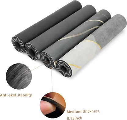 Coffee Mat 24x16 Inch, Gray Geometric Kitchen Coffee Mat, Absorbent Hide Stain Rubber Backed Dish Drying Mat for Kitchen Counter, Mat for Countertops,Under Coffee Bar Maker Machine Pot Espresso Staion