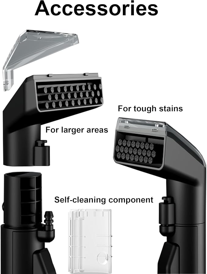 Carpet Spot Cleaner Machine, 16Kpa Portable Deep Cleaner with 62.5oz Tank and for Carpets, Upholstery, Pet Hair，Includes 2 Brushes, Extension Hose (White)