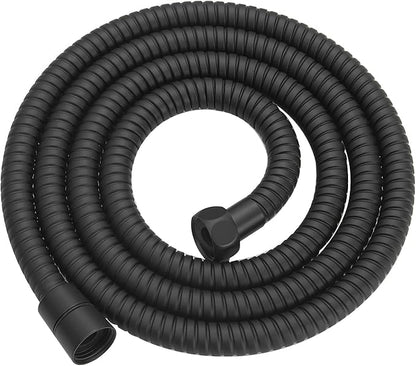 RUMOSE 79 inches Shower Hose Shower Head Extension Hose Extra Long Stainless Steel Shower Tube Attachment Flexible Handheld Shower Sprayer Hose, Matte Black