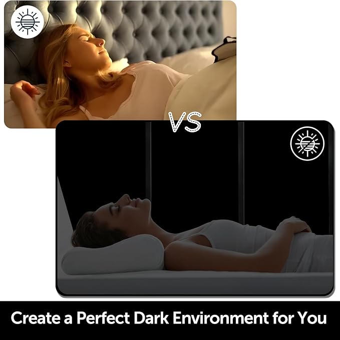 HIDBEA Mirror Blackout Window Film,100% Light Blocking Room Darkening Window Privacy Film,Mirror Glass Window Film Heat Control, Removable Window Cover Tint for Day Sleep (Mirror Black,17.5in x 6.5ft)