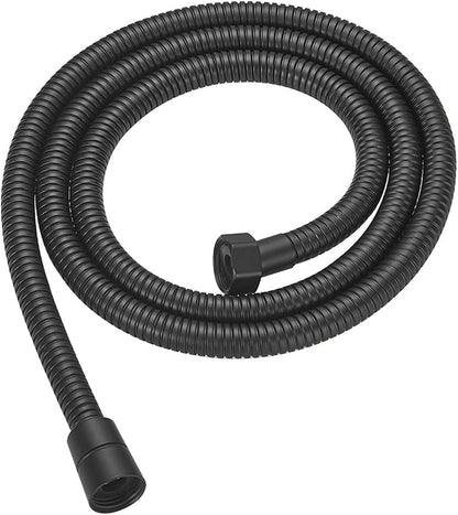 RUMOSE 59 inches Shower Hose Water Plating Shower Head Extension Hose Replacement Extra Long Stainless Steel Shower Tube Attachment Flexible Handheld Shower Sprayer Hose, Matte Black