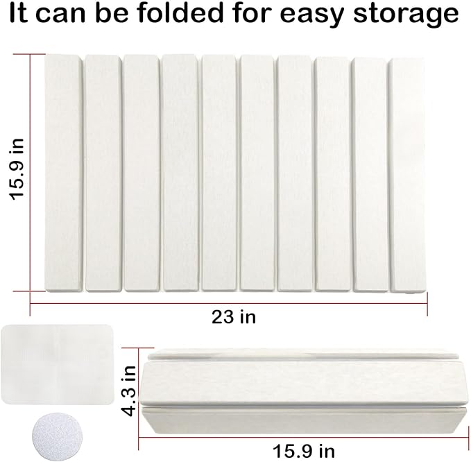 Large Stone Dish Drying Mats for Kitchen Counter, 23"(L)×16"(W) Diatomaceous Earth Mats, Water-Absorbent Collapsible Multi-Purpose Stone Drying Tray for Cups Dishes Bottles, Match Any Countertop