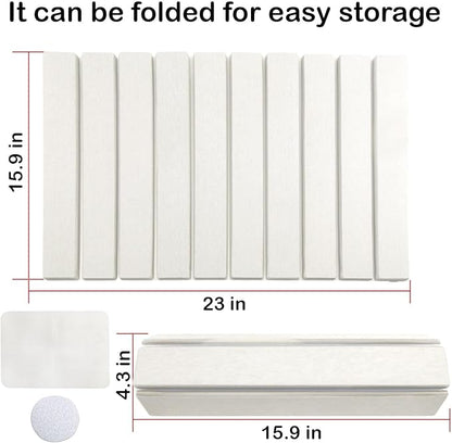 Large Stone Dish Drying Mats for Kitchen Counter, 23"(L)×16"(W) Diatomaceous Earth Mats, Water-Absorbent Collapsible Multi-Purpose Stone Drying Tray for Cups Dishes Bottles, Match Any Countertop