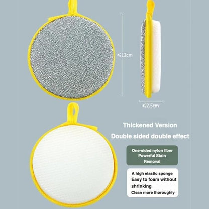 Double Sided Dishwashing Sponge, Premium Kitchen Cleaning Tools with Dual-Action Scrubber, Non-Scratch Sponge for Pots, Pans & Dishes