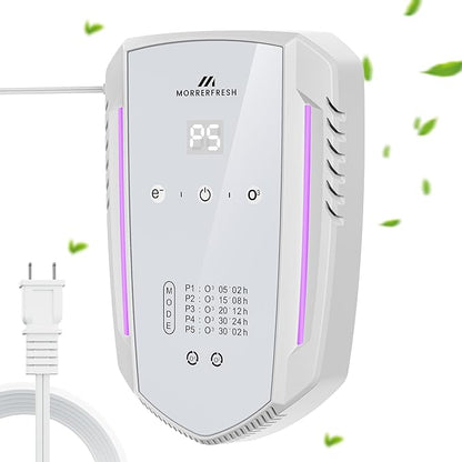 Cat Litter Deodorizer & Ozone Odor Eliminator, Pet Odor Eliminator Air Purifier for Home, Plug-in Litter Box Deodorizer for Strong Cat Urine & Poop Smell, 5 Modes for Cat Room, Kitchen, Toilet