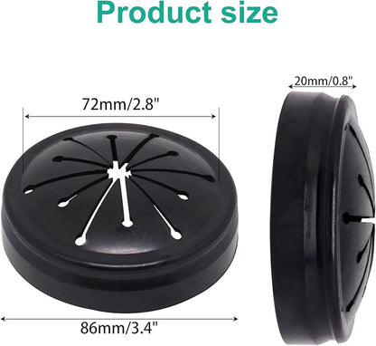 3PCS 3-3/8" Garbage Disposal Splash Guard, Quiet Garbage Guard Disposal Drain Cover Garbage Disposals Rubber Drain Plugs Sink Splash Guard Replacement (Style B)