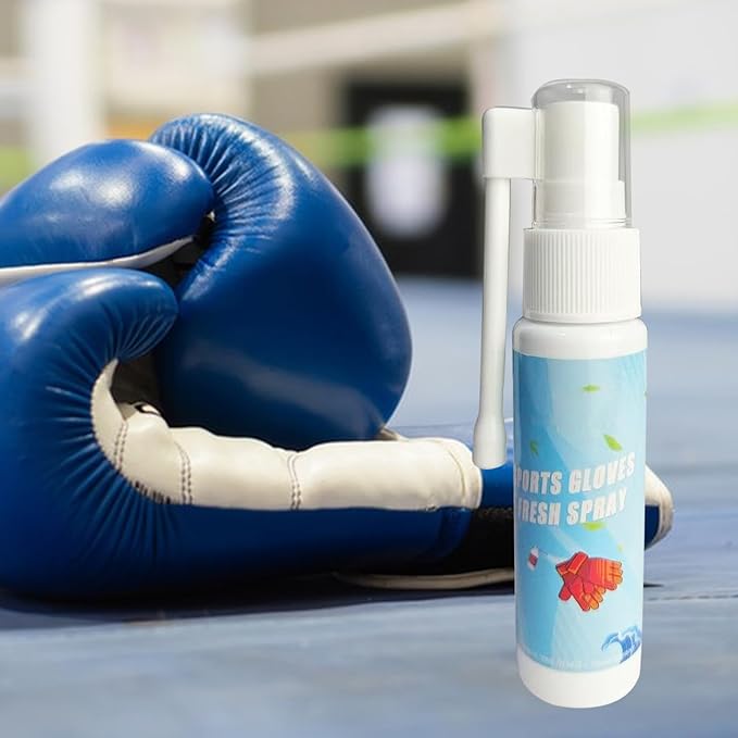 Boxing Glove Deodorizer 30ml, Gym Bag Freshener Spray for Work Boots, Athletic Gear, Gloves, Clothes, Helmets, Shoes, Hockey Equipment, Sports Use
