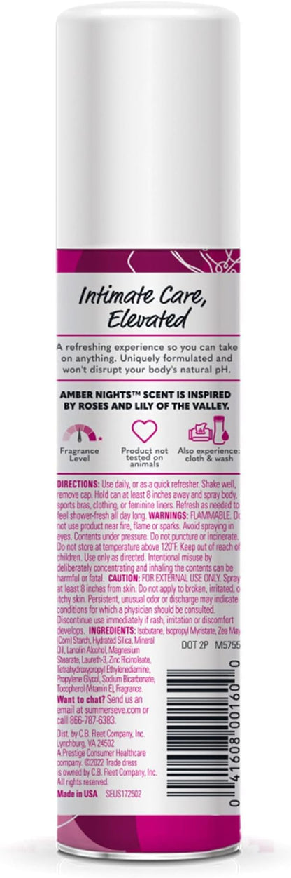 Summer's Eve Feminine Spray, Amber Nights | Daily Refreshing | 2 oz | Pack of 2