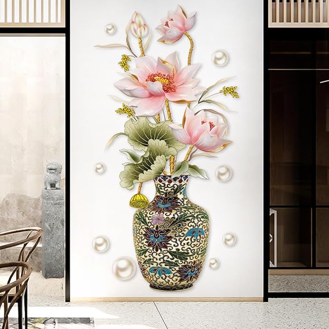3D Wall Stickers DIY Flower Wall Decal Removable Waterproof Wall Art Decor for Bedroom Living Room Offices Home Decoration