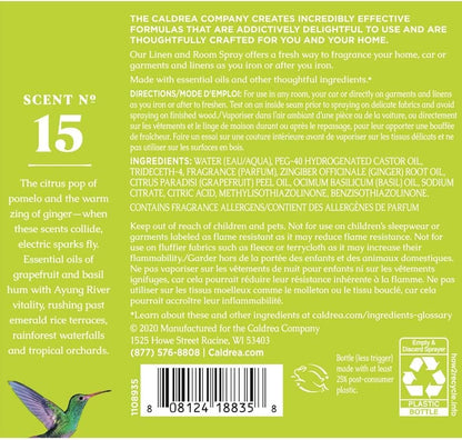 Caldrea Linen and Room Spray Ginger Pomelo - 16 fl oz