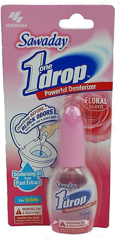 One-Drop Before-You-Go Toilet Drops - 0.67 Fl Oz - Floral Scent, Clear