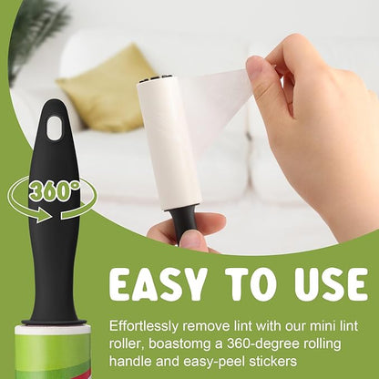 Hushee 16 Pcs Mini Lint Roller for Travel Small Lint Removers Bulk for Pet Hair and Clothes Small Size Removers Portable Sticky Removing Tool for Cleaning Furniture Dog Car Seat