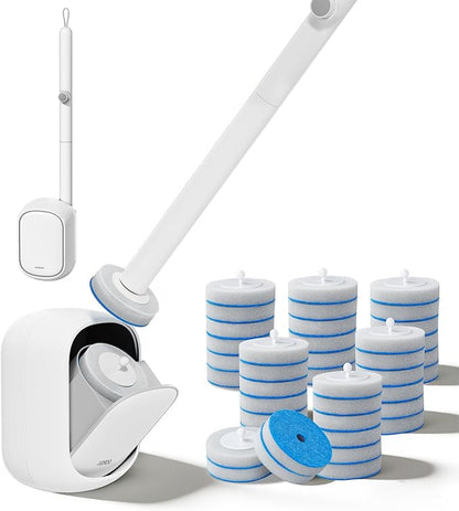 Disposable Toilet Brush,Toilet Bowl Cleaner,Wall Mounted Toilet Bowl Brush with 36 Refills for Deep Toilet Cleaning,Toilet Brush and Holder Set for Hygienic Bathroom Maintenance