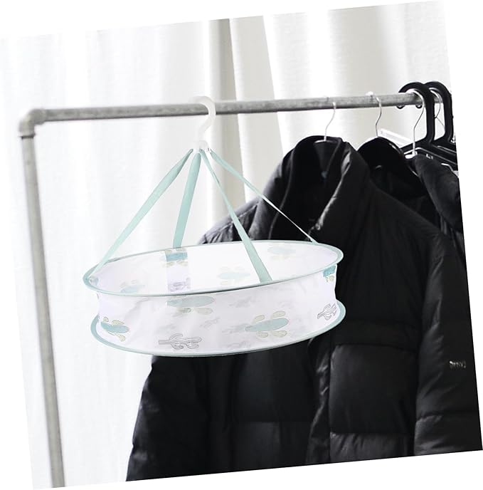 Clothes Drying Hanger Basket Laundry Hanging Basket Sturdy Mesh Laundry Organizer Family Tool