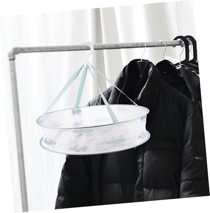 Clothes Drying Hanger Basket Laundry Hanging Basket Sturdy Mesh Laundry Organizer Family Tool