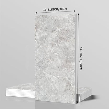 10-Sheet 23.6"x11.8" Marble Peel and Stick Wall Panels (19.4 Sq. Ft. Coverage), PVC Backsplash Tile for Living Room, Bedroom, Kitchen, Dining Room