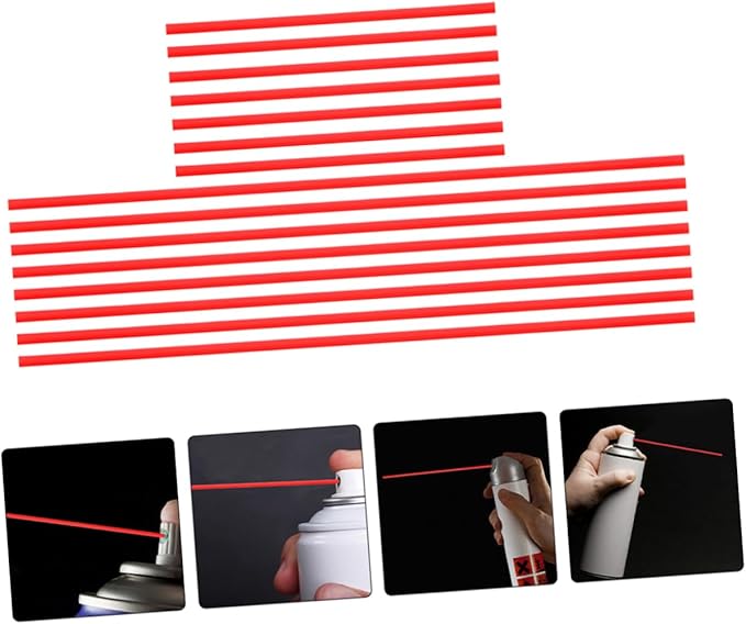 TEHAUX 40Pcs Plastic Spray Can Extension Tube for Rust Remover Long Nozzle for Hard to Reach Areas Lightweight Leakproof Design for Spraying