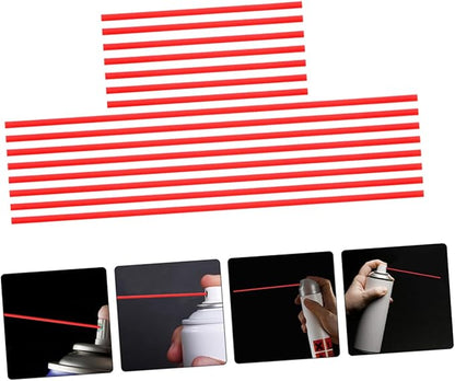 TEHAUX 40Pcs Plastic Spray Can Extension Tube for Rust Remover Long Nozzle for Hard to Reach Areas Lightweight Leakproof Design for Spraying