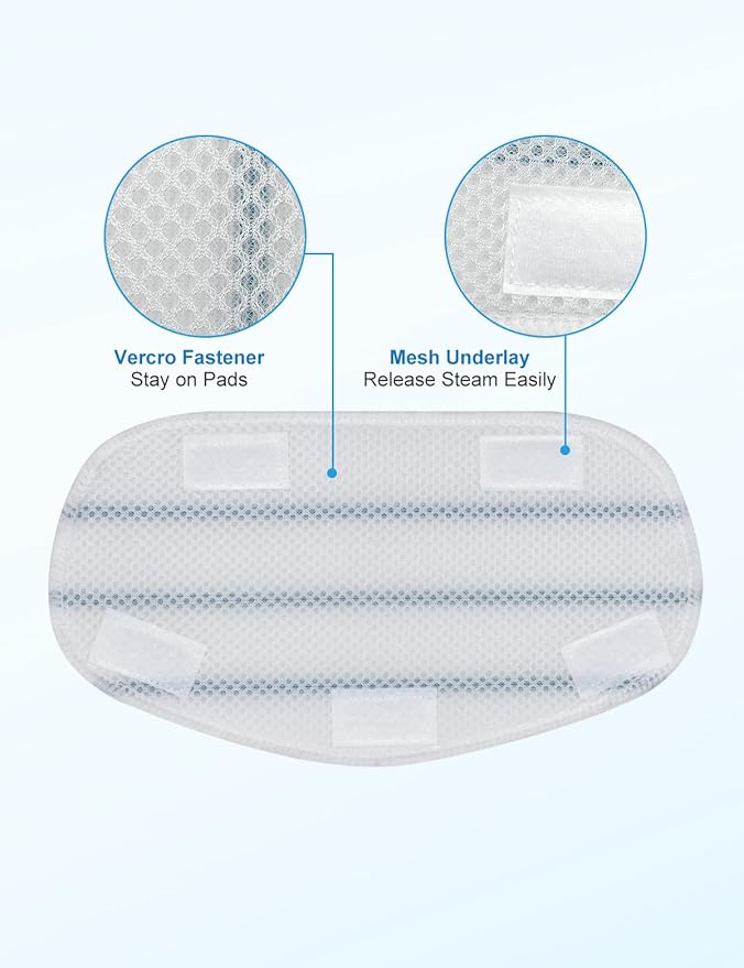 Steam Mop Pads Compatible with PurSteam ThermaPro 10-in-1 and ThermaPro 211 Steam Mop Cleaner Microfiber Pur steam Mop Replacement Pads Washable Reusable Steam Mop Pads for Steamer Floor Cleaning