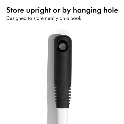 OXO Good Grips Dish Brush, Nylon Bristles with Built-in Scraper, Safe for Non-Stick Cookware, Non-Slip Handle, Dishwasher Safe