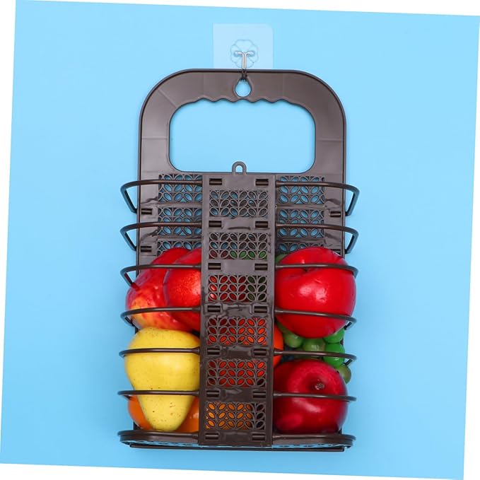 MAGICLULU Multifunctional Foldable Laundry Basket Wall Mounted Storage Organizer for Fruits and Vegetables Lightweight and Design Space Saving for Home and Pantry Small