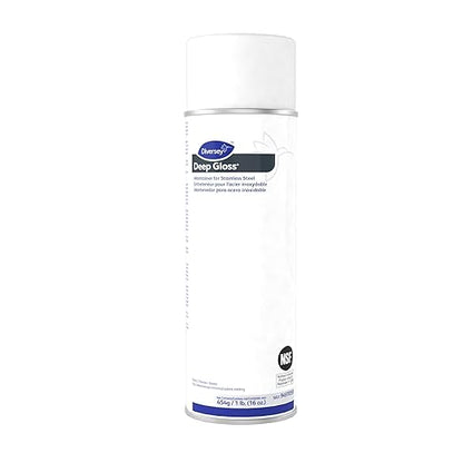 Diversey 94970590 Deep Gloss Maintainer for Stainless Steel, Cleans, Polishes & Protects, Aerosol Spray, 16-Ounce (Pack of 12)