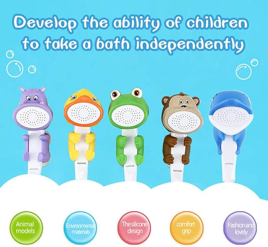 KAIYING Children's Handheld Shower Head,Cartoon Water Flow Spray Shower Head Baby Kids Toddler Bath Bathing Accessories (I :Showerhead(Duckie)+Hose+Diverter)