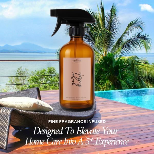 Home All-Purpose Cleaner – Yuzu & Neroli Scent – Plant-Powered, Non-Toxic Multi-Surface Cleaning Spray for Kitchen, Bathroom, Glass, Wood & More – 16 oz