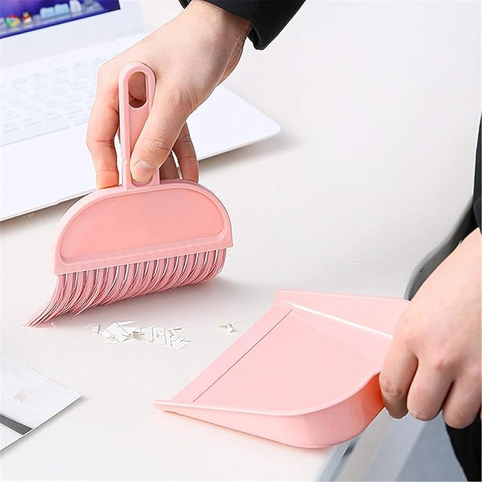 Mini Broom and Dustpan Set, Compact Cleaning Kit for Home Car Camping Small Spaces Pet Cleanup and Travel