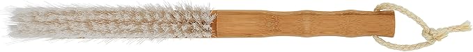 Harper Live.Love.Clean. Snap-Together Bamboo Counter Brush & Resin Dust Pan Set for Cleaning Dust, Pet Hair & Fine Dry Dirt