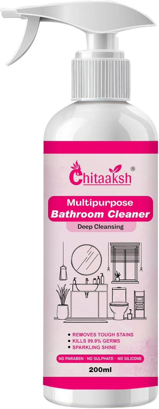 All-Purpose Cleaner Spray Lemongrass Fragrance | Removes Oil, Hard Water & Limescale Stains from Taps, Tiles, Chimney & Countertops | Kitchen Surface Cleaning Spray (200ml)