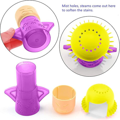 Microwave Oven Cleaner, Angry Mom Microwave Cleaner, Steamer Cleaning with Vinegar and Water, Microwave Oven Cleaner for Kitchen Office (Purple)