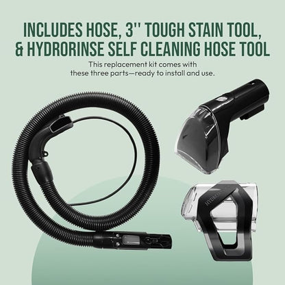 (Upgraded 2025) Flexible Replacement Hose with 3" Tough Stain Brush & Self-Cleaning Tool for Bissell Little Green & SpotClean Carpet Vacuum Cleaners, Fits Models 2694, 2513, 5207, 4720M Series & More
