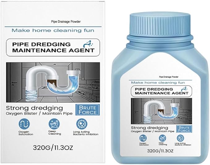 Powerful Drain & Pipe Clog Remover, Pipeline Dredging Agent, Unclog Sink Drain Cleaner for Kitchen Shower Toilet (1PCS)