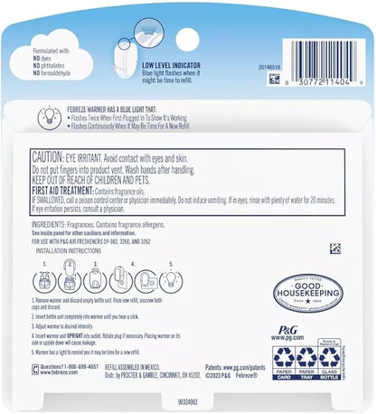 Febreze Plug with Fade Defy Technology Air Freshener - New Limited Edition - (2) of 0.87 fl oz Refills (Refresh & Energize)