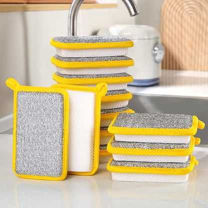 10PCS Multipurpose Dishwashing Rags, 2024 New Double Sided Sponge Kitchen Dishcloth, Multi-Purpose Absorbent Sponge Dishwashing Rags for Washing Dishes Cleaning Kitchen(3.94 * 5.91inch)